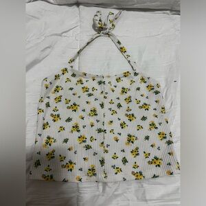 Flower halter top